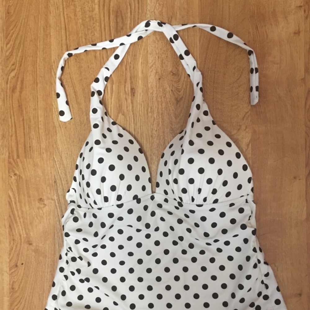 DONATED Retro Polka Dot Swim Top